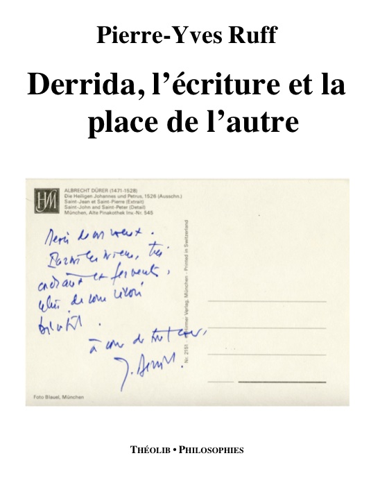 Derrida. L'écriture et la place de l'autre